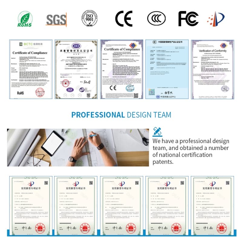 Industrial Computer Certificates at YANLING