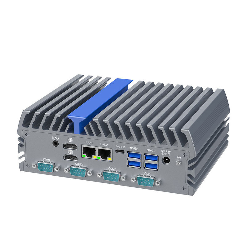 X86 Fanless Industrial Computer 12th Independent Core I7 I5 I3 2 Rs232 8 Usb 64 GB
