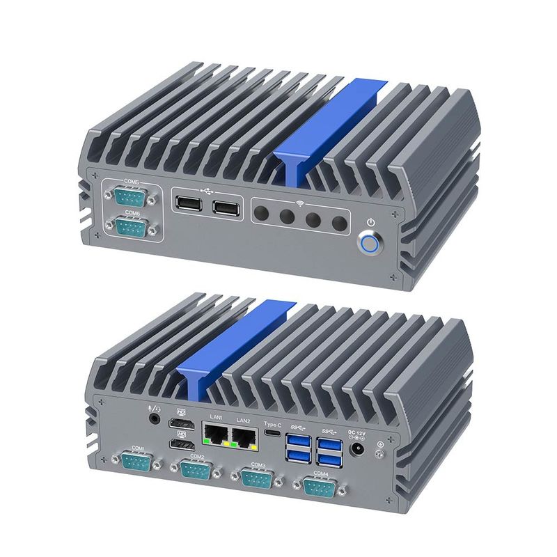 Intel N100 Rugged Industrial PC 6 USB 6 COM Wall Mounted Computer 1 X 2.5 Inch HDD DDR 4800