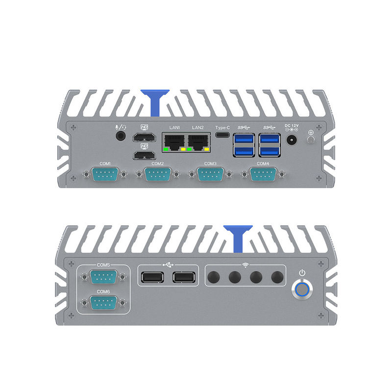Intel N100 Rugged Industrial PC 6 USB 6 COM Wall Mounted Computer 1 X 2.5 Inch HDD DDR 4800