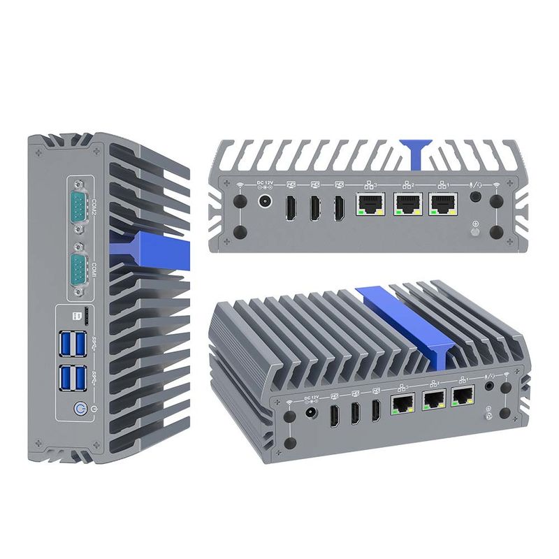 12th Gen i7 1255U Industrial Edge Computer Dual HDMI 4K Compact Design for Smart Factories