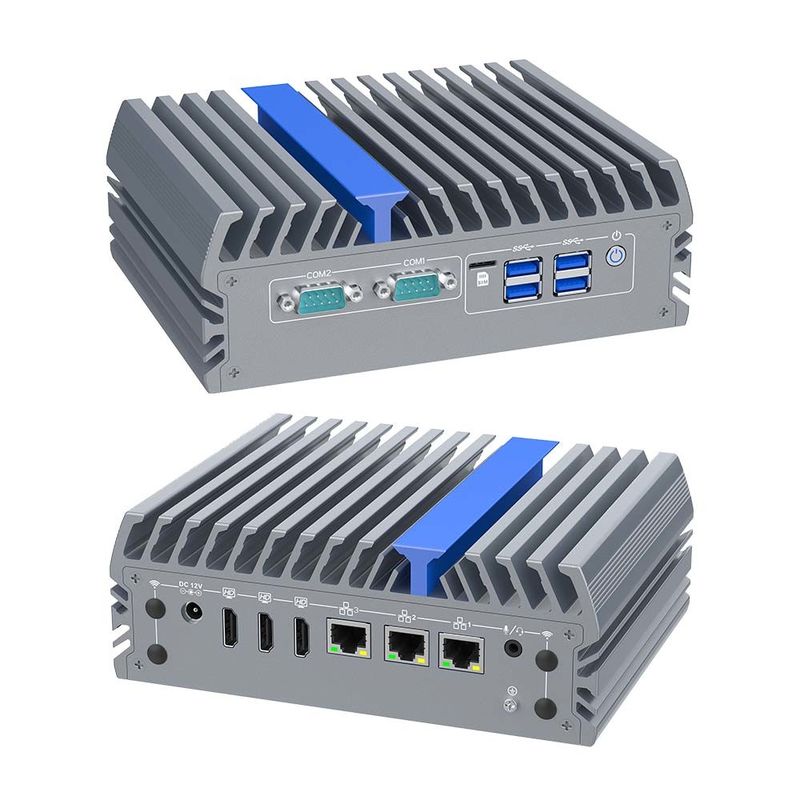 12th Gen i7 1255U Industrial Edge Computer Dual HDMI 4K Compact Design for Smart Factories