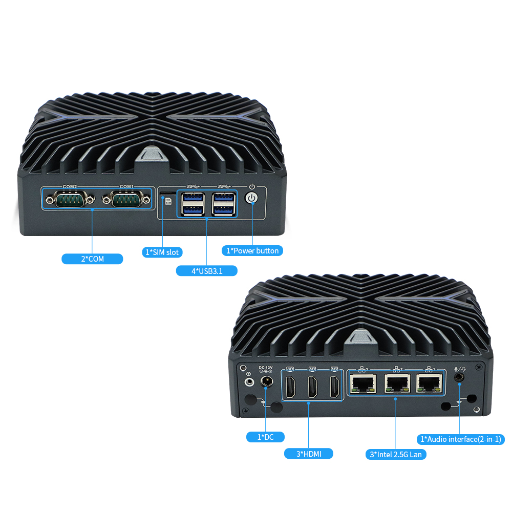 Fanless Industrial Edge Computers 2 Rs232 For Continuous 24/7/365 Operation