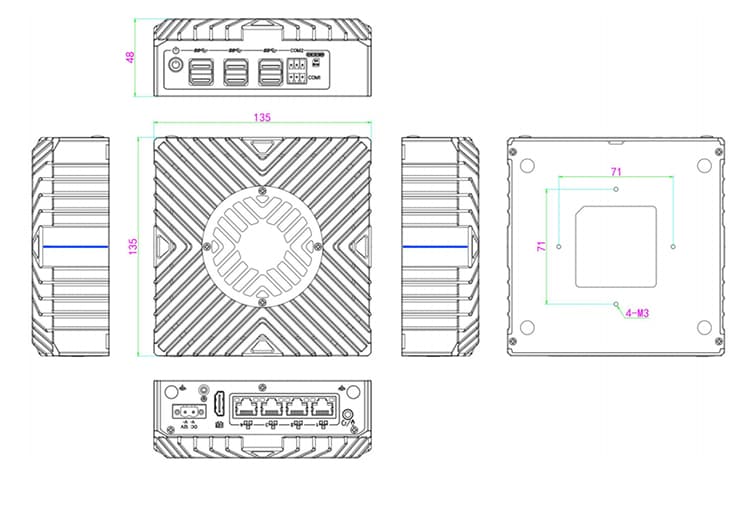 Advantages of AGV Solution, 4 Intel Gigabit LAN Ports, and 9-36V Wide Voltage Input for Industrial Linux Computer
