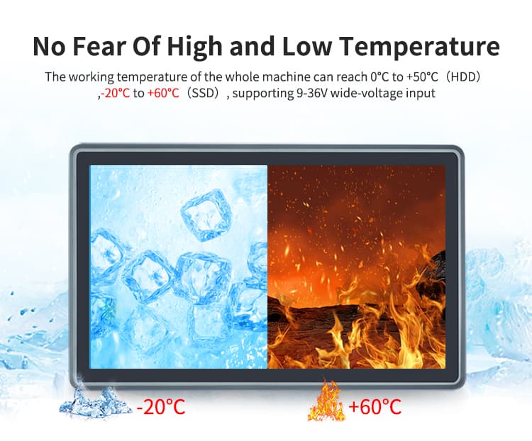 21.5 inch Industrial Panel Computer IP65 Waterproof Intel Core i7 Fanless PC