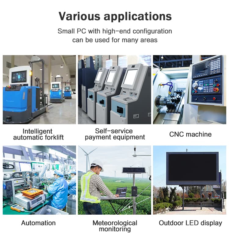 4 Display Splitting Industrial Desktop Computer Applications