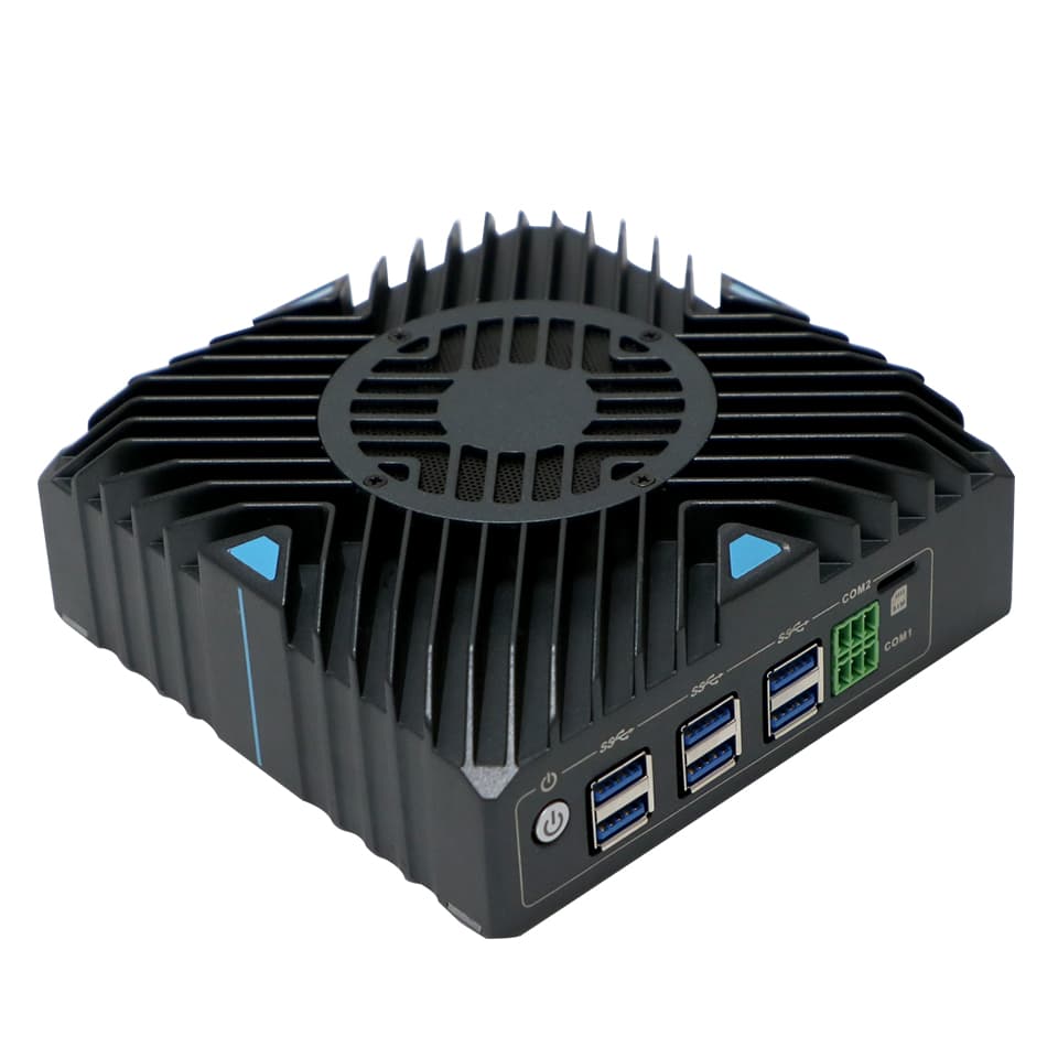 Multi-LAN Fanless Industrial Linux Computer Intel 10th Gen i7 RAID 0/1 Data Redundancy Compact AGV PC