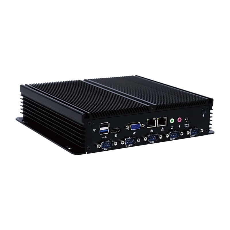 Fanless IPC Industrial Computer 6 COM Ports Dual LAN Intel J1900 Quad Core