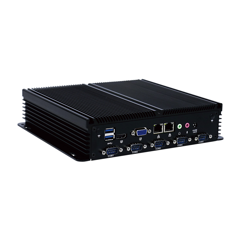 Intel Core i5 Industrial Computer 6 COM Ports Fanless IPC With Dual Intel LAN