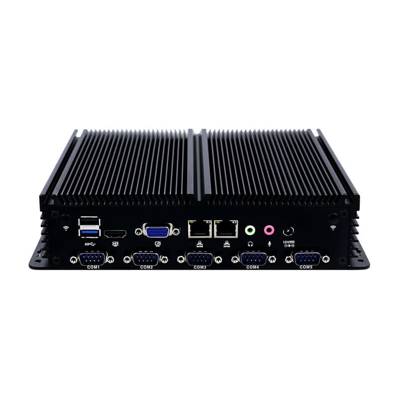 Fanless IPC Industrial Computer 6 COM Ports Dual LAN Intel J1900 Quad Core