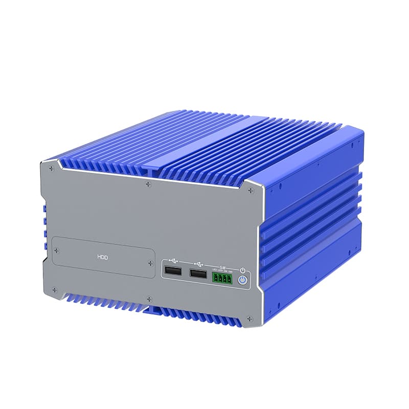 Fanless i7 Industrial Computer with 12th Gen Core, Dual Storage, and Wide Voltage Support