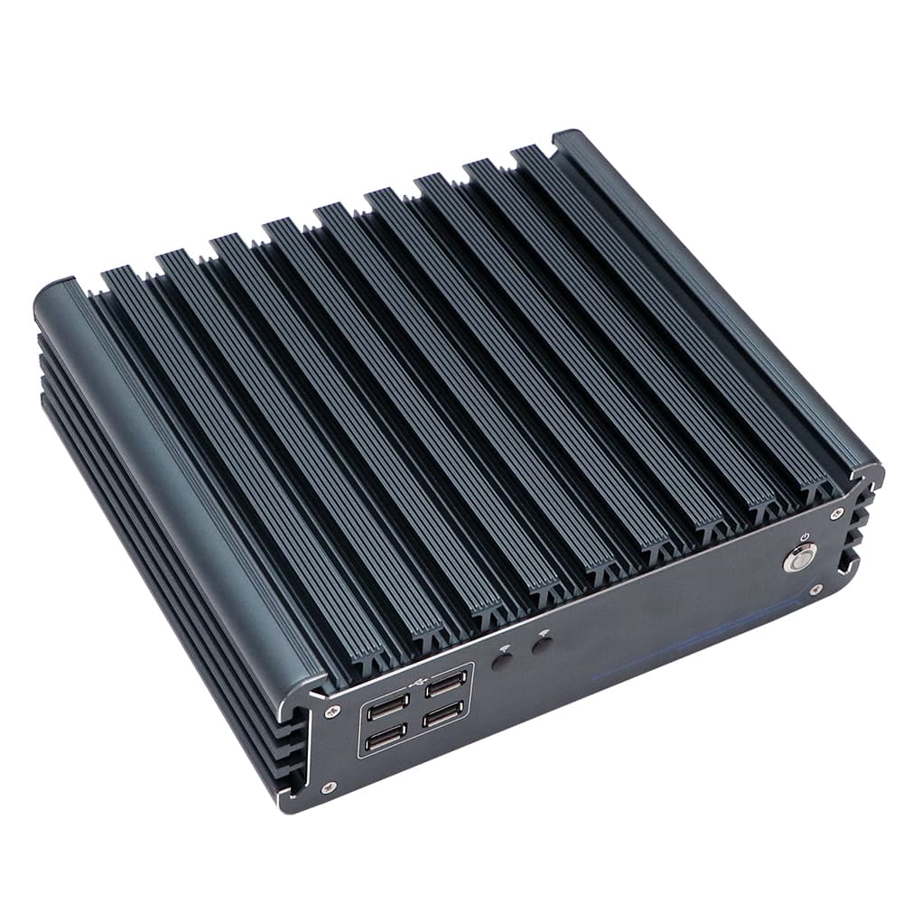 Fanless Quad HDMI Display i7 Industrial PC Alder Lake i7-1355U Rugged Desktop Computer with 4*USB3.0