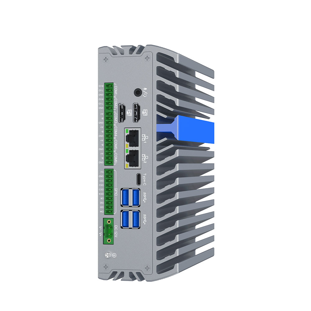 Fanless 12th Gen Intel N100 Small Industrial PC DDR5 4800MHz Triple Display