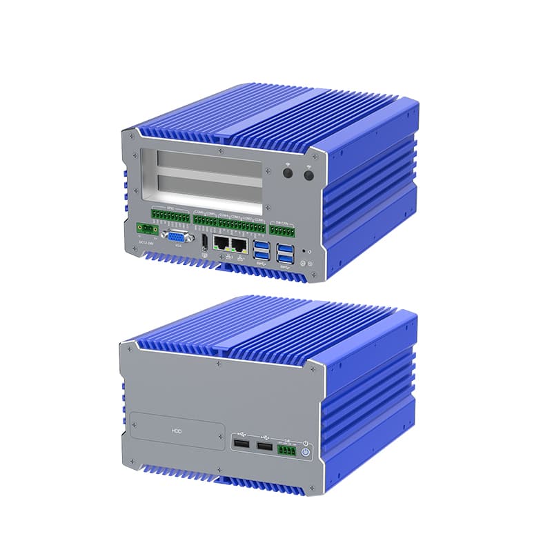 Fanless i7 Industrial Computer with 12th Gen Core, Dual Storage, and Wide Voltage Support