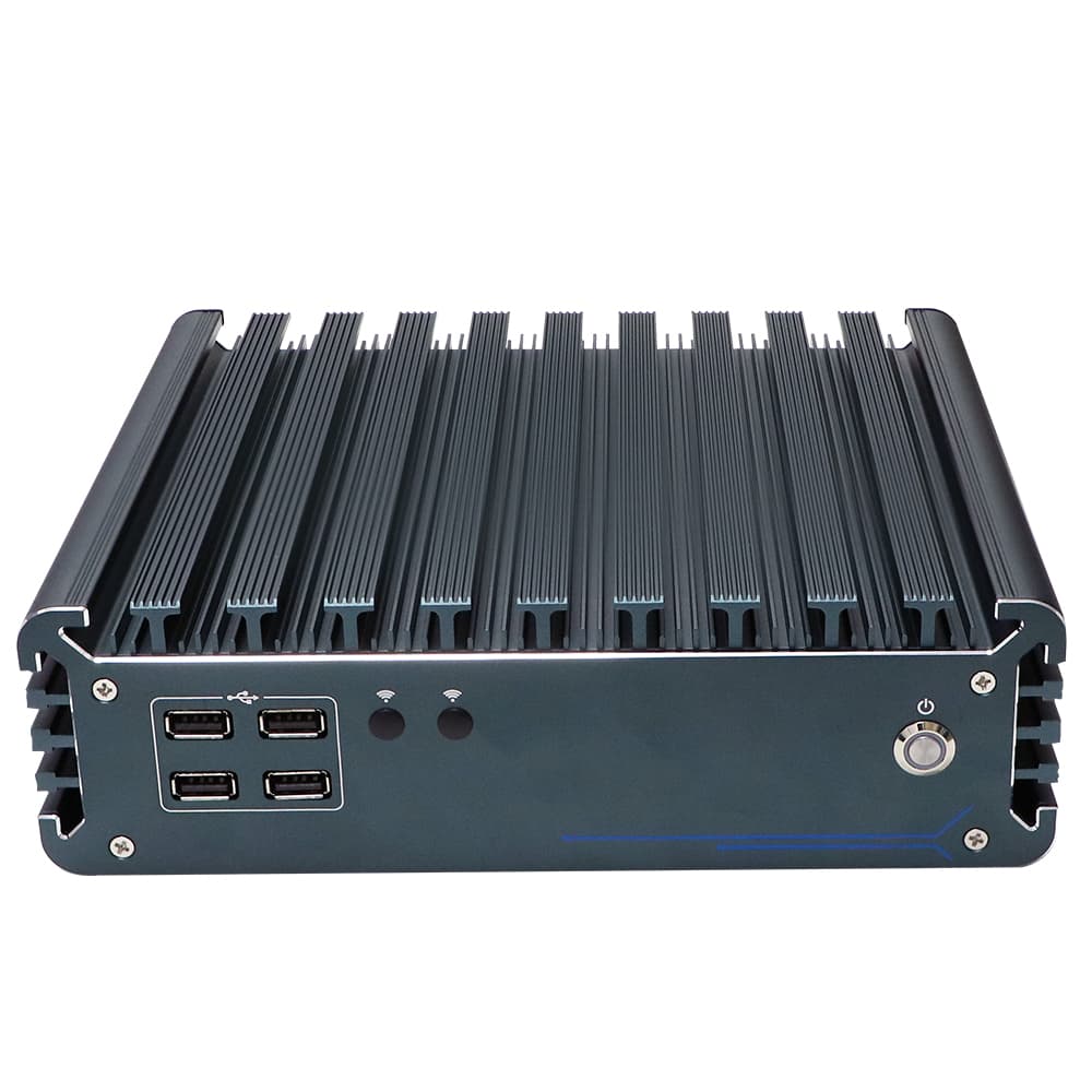 Fanless Quad HDMI Display i7 Industrial PC Alder Lake i7-1355U Rugged Desktop Computer with 4*USB3.0