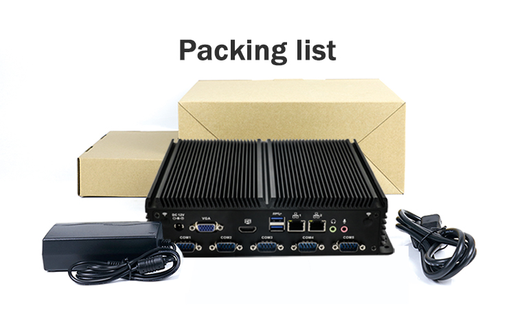 Intel J4125 for an Fanless Industrial Mini PC Packing List