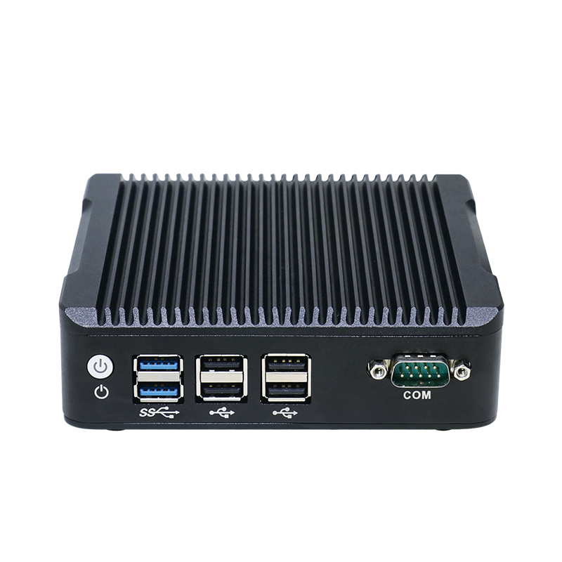 4K Triple Display Industrial Mini PC Fanless Intel Pentium J3710 Embedded Computer Rugged Dual LAN Gateway