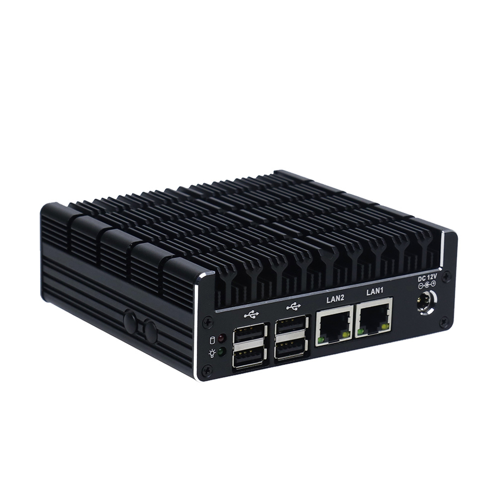 Micro Firewall Appliance NUC Industrial Computer Fanless J3060 Mini PC with Dual Intel LAN & Dual HDMI Display