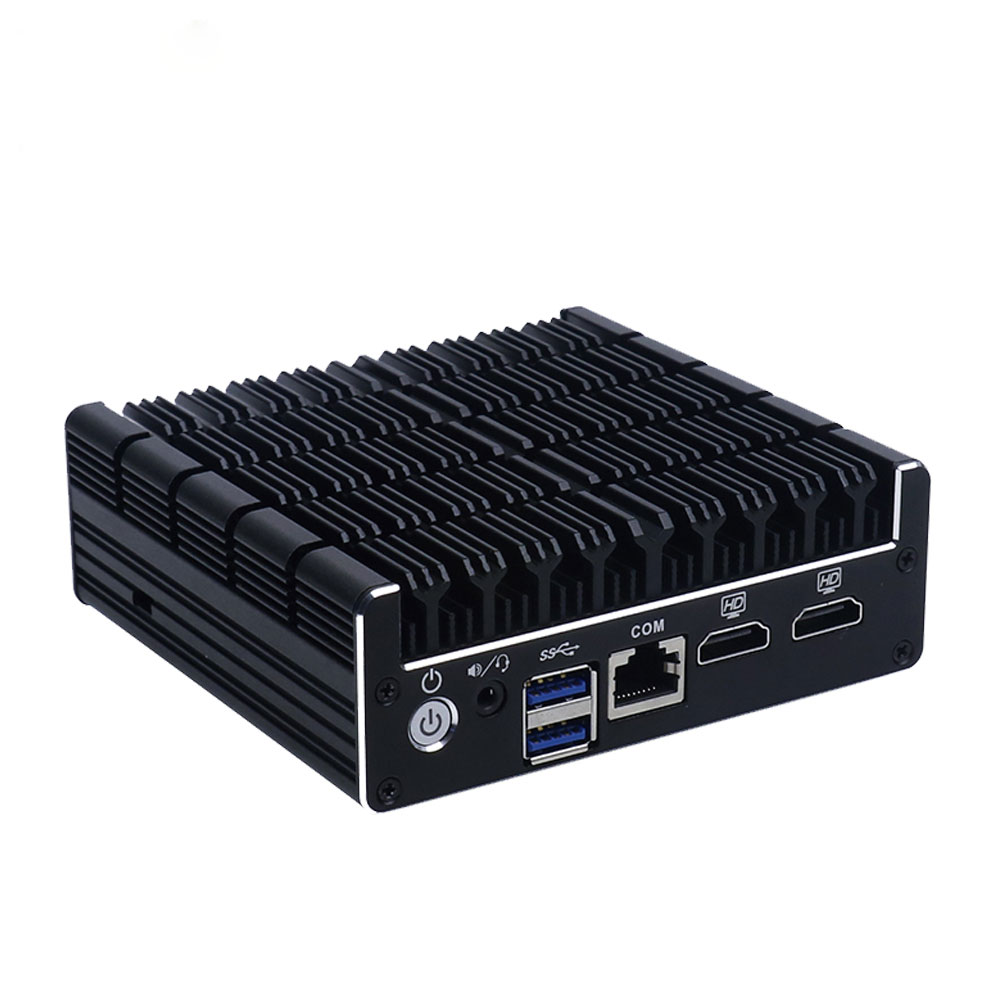 Micro Firewall Appliance NUC Industrial Computer Fanless J3060 Mini PC with Dual Intel LAN & Dual HDMI Display