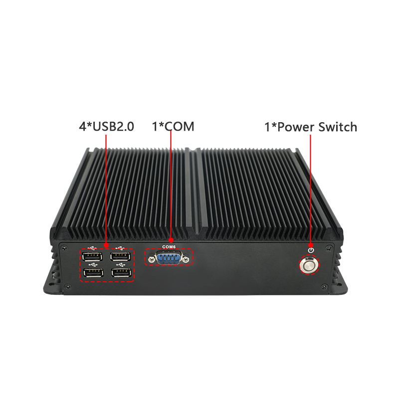 Intel J4125 Quad Core Fanless Industrial Mini PC High-Performance Embedded Computer Rugged 6 COM Automation Gateway