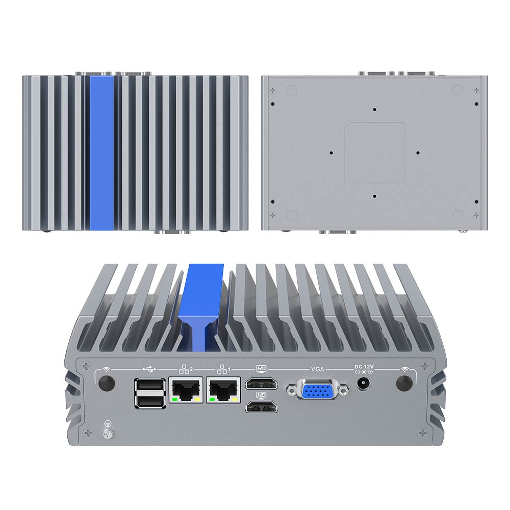 Triple Display Support Industrial Mini PC Intel N100 Fanless & Rugged Embedded Computing
